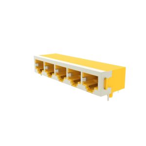 Front PEG 4.75 1*5 RJ45 Multi Port Connector W/O EMI 8P8C Unshielded