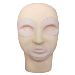 China Reusable Silicone Permanent Makeup Practice Skin Mannequin Head on sale