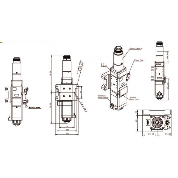 BT-230 Raytools Laser Cutting Head of 500w 800w 1000w Fiber Laser Cutting Machine