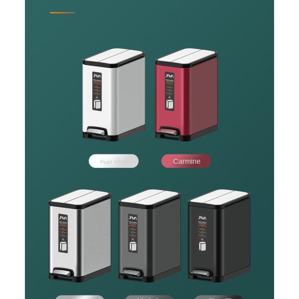 Manufacturer Living Room Household Large-capacity Kitchen Bathroom Crimped Deodorant Pedal Stainless Steel Trash Can with Lid