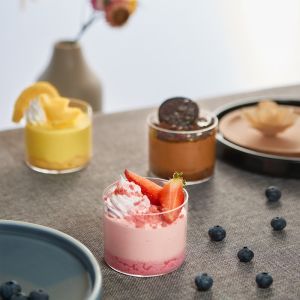 Hotel Party Wedding Plastic Tableware 180ml Round Disposable Plastic Mini