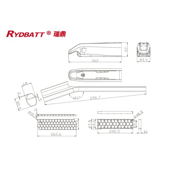 48 Volt Lithium Battery For Ebike 18650 13S4P 10.4Ah 500 - 1000 Times
