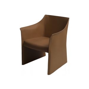 Office O CAP Fiberglass Arm Chair With Pigmented Leather Body