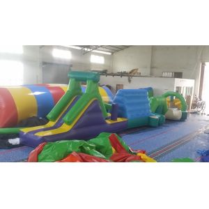 Personalized Inflatable Water Obstacle Course On The Pool / Inflatable Run With