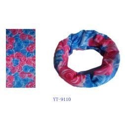 Quality Pink and Blue Rose Flower Design Bandana (YT-9110) for sale