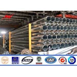 11.8m 5mm Thickness Steel Transmission Poles Hot Dip Galvanized