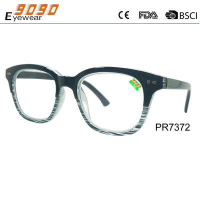 Buy Fashionable reading glasses with a little big frame,metal silver pins ,mono spring hinge at wholesale prices