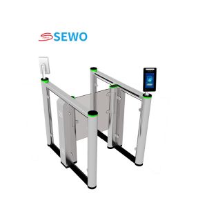 Sliver Finish Security Swing Gate Turnstile Pedestrian Access Solution with