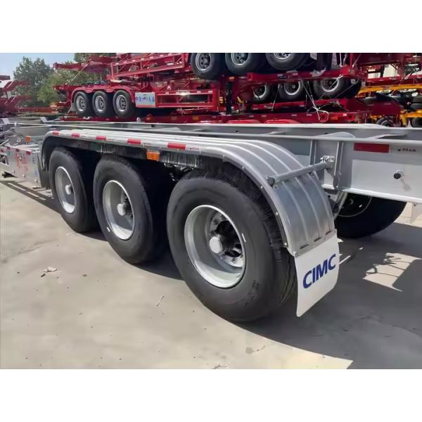 Steel Iron 20ft 40ft 50ft 53ft 2 3 4 5 Axles Frame Shipping Container Chassis Skeleton Semi Trailer