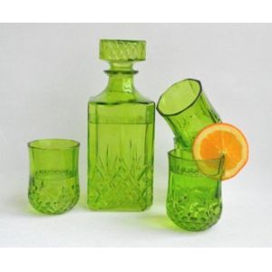 Quality GLASS WINE DECANTER WITH 4 CUPS for sale