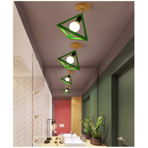 E27 Led Ceiling Light Industrial Nordic Modern Ceiling Lamp for Living Room Bedroom Decor Wood Cube Earth Lamp(WH-WA-58)