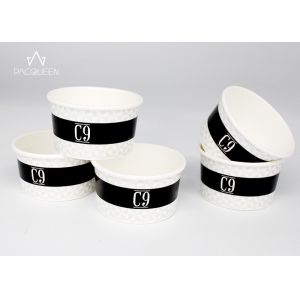 Logo Printed 5 Oz Ice Cream Paper Cup , 3 Oz Ice Cream Cups Moisture Proof