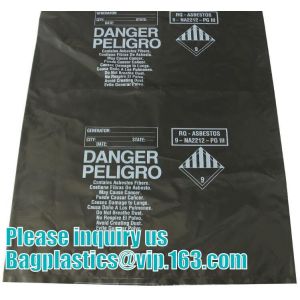 CONSTRUCT FILM, Asbestos bag, clean-up bags, disposable garbage bag thick