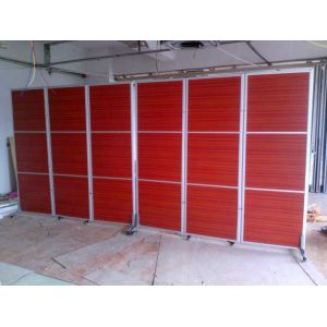 EBUNGE Sliding Folding Partitions Movable Walls Without Track Melamine Finish