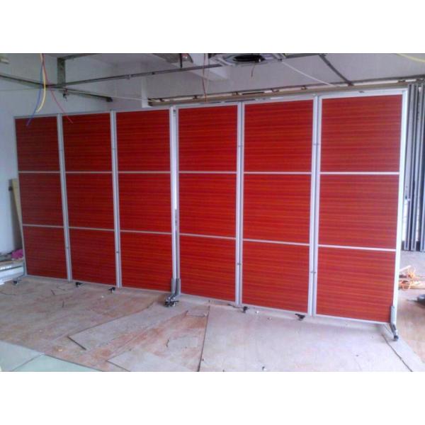 EBUNGE Sliding Folding Partitions Movable Walls Without Track Melamine Finish For Space Dividing