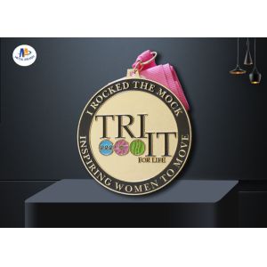 Turtle shell Custom Made Medals Background Sandblast Medallion Shiny Gold Plating With One Color Printing