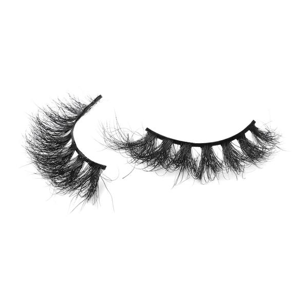 OEM Flexible Band Natural Mink Lashes , 3D 17mm Mink Lashes