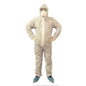 China White Disposable Protective Suit Acid Resistant Safety Protective Clothing on sale