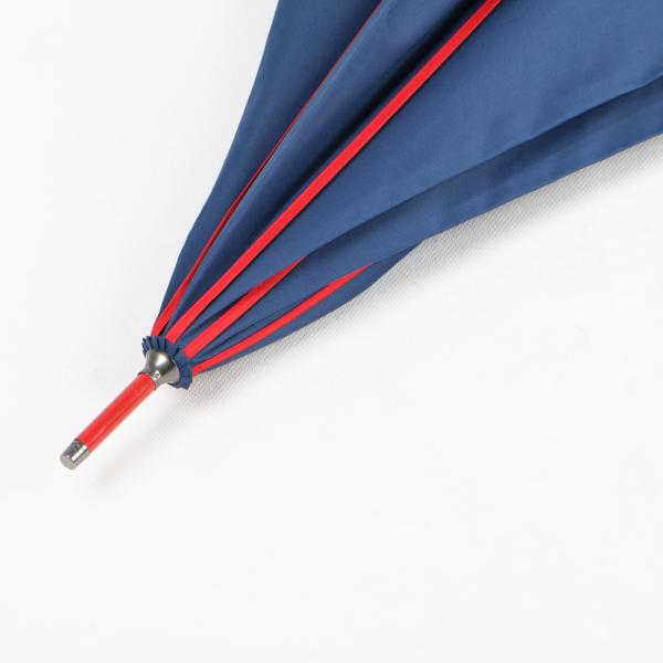 Red And Blue Curved Handle Umbrella With Carrying Bag Navy 190T Pongee