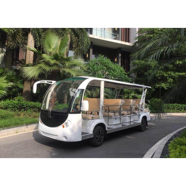 14/17 Passengers White Electric Fiber glass Sightseeing Car / Electric Tourist Car JH-Y14 Model
