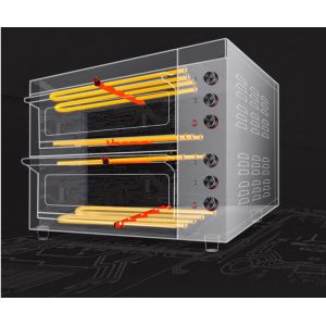 120Kg Electric Gas Commercial Baking Oven Timing Temperature Control 600*400mm