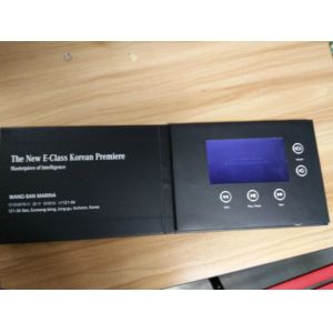 CMYK Promotional LCD Video Brochure Greeting Card With Rechargeable Battery