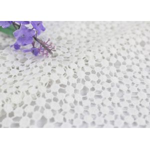 Milk Silk Water Soluble Lace Fabric For Bridal Dresses Circle Lace Designs