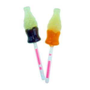 Custom Light Up Candy Cola Shape Lollipop With Lighting Stick KOSHER Approved