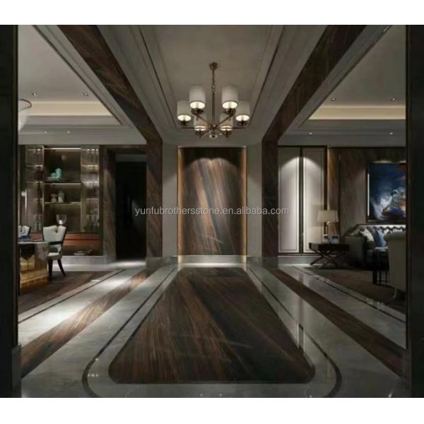 Modern Style Hotel Flooring Sheet Customized Golden Sand Quicksand Brown Granite Marble