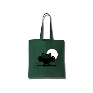 Cotton Tote Bag Women An Owl in the Moonlight