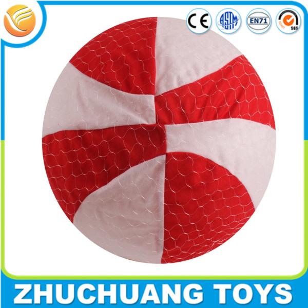Buy 40cm kids inflatable ball plush fabric covered beach basketball toys at wholesale prices