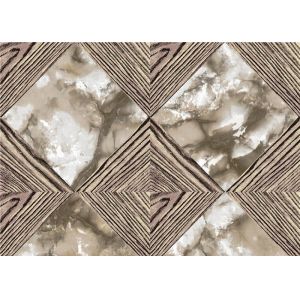 Luxurious Background Removable Reusable Wallpaper Diamond Marble And Wooden