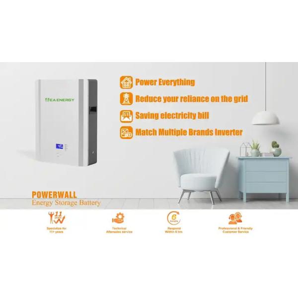 48V 102Ah Home Battery Storage System 5Kw Wall Mount Battery