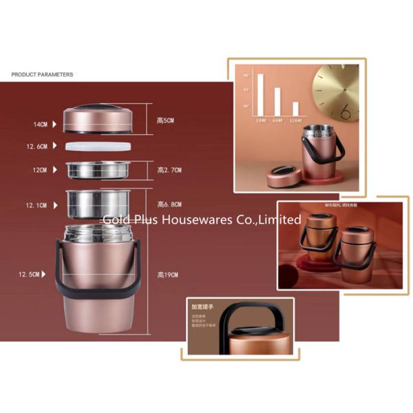 Buy 2L Thermal food container 304 grade stainless steel custom insulated food jar lunch box for hot food insulated lunch pot at wholesale prices