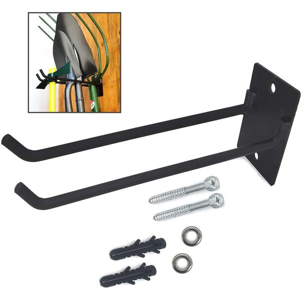 Sturdy Garden Tool Organizer Rack Heavy-Duty Solid Steel Wall Hanger for Home Storage