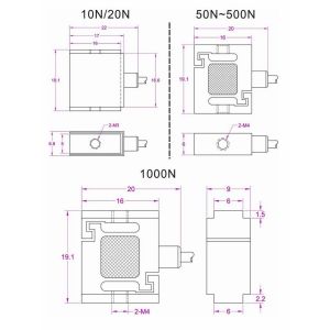 Miniature tension compression load cell 1kg micro force sensor 10N