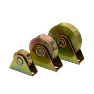 Sliding gate roller GW601 Y Groove，Galvanized, Iron, Single bearing