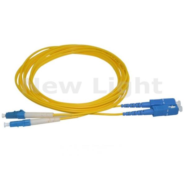 CATV 3M Fiber Optic Jumper Cables Single Mode Duplex 2.0mm SC LC Fiber Patch