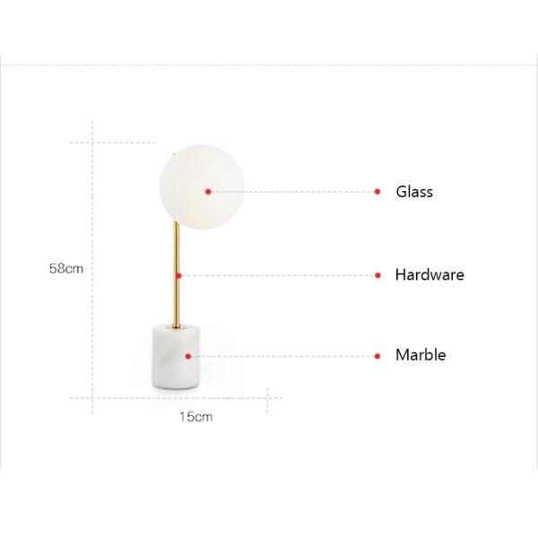 Minimalist Gold Plated Metal Table Lamp Luna Table Lamp(WH-MTB-183)