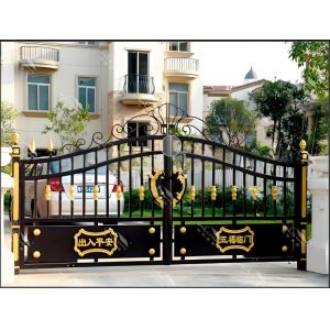 Custom Aluminum Villa Gate Modern Design Galvanized Finish