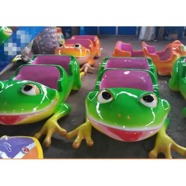Frog Car Design Children's Amusement Rides , Anti Rust Paint Amusement Park Rides