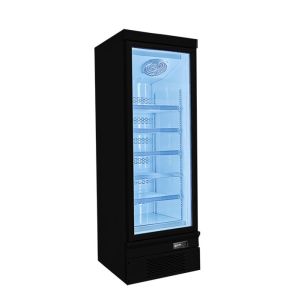 Anti Collision Fan Cooling Plug In Upright Freezer With Glass Doors