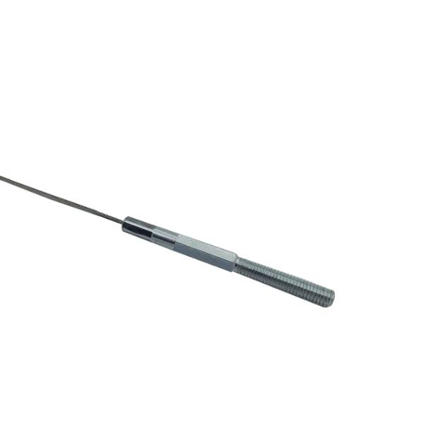 Custom 7x7 Threaded Studs Head Galvanized Steel Wire Rope For Security Cable