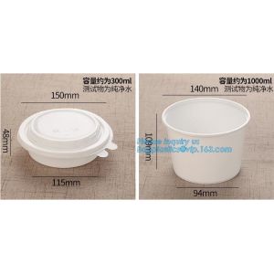 Custom printed disposable PLA hot soup bowls, kraft paper soup cup,Eco-Friendly