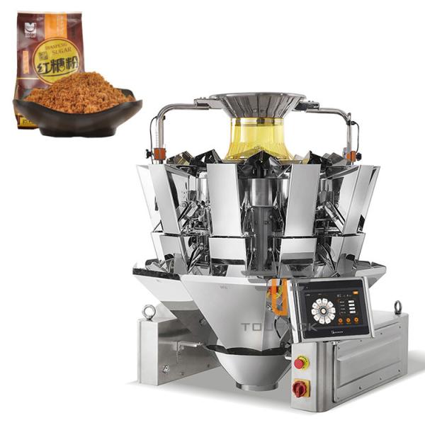 Vertical Brown White Sugar Packing Machine Food Salt Granule Automatic Multihead