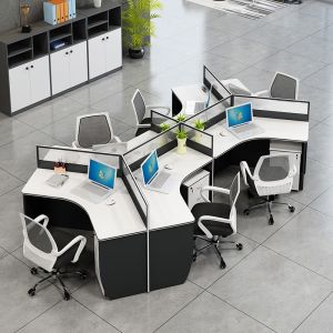 Commercial Office Cubicle Furniture Simple Wooden Desk with ISO9001/ISO14001