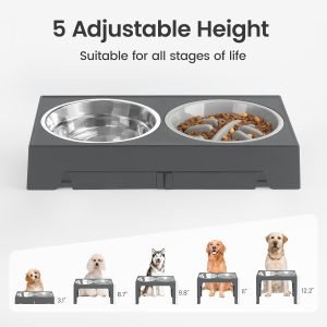 Adjustable Lifting Elevated Dog Feeder Outdoor Dog Bowls With Stand