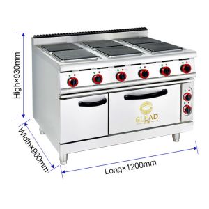 Commercial Electric Restaurant Cooking Equipment 29KW Stainless Steel Range GL