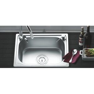 Oval Shape Stainless Steel Single Bowl Sink With Foot Stool