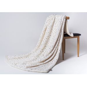 China Silver Plating Flannel Polyester Fleece Blanket Reversible Plush Throw Fluffy Soft Bed on sale